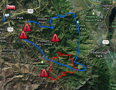 North Fork Fire Map UPDATED MAP Lower North Fork Fire Road Status, Perimeter & Evacuation