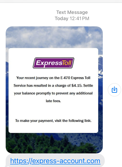 FBI warns of fresh smishing scam targeting E-470, ExpressToll customers