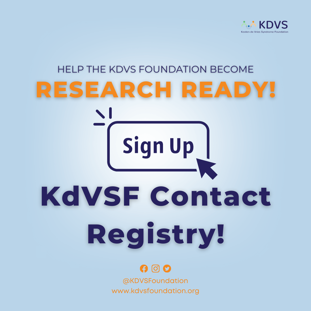 Join the Contact Registry Koolende Vries Syndrome Foundation KDVS