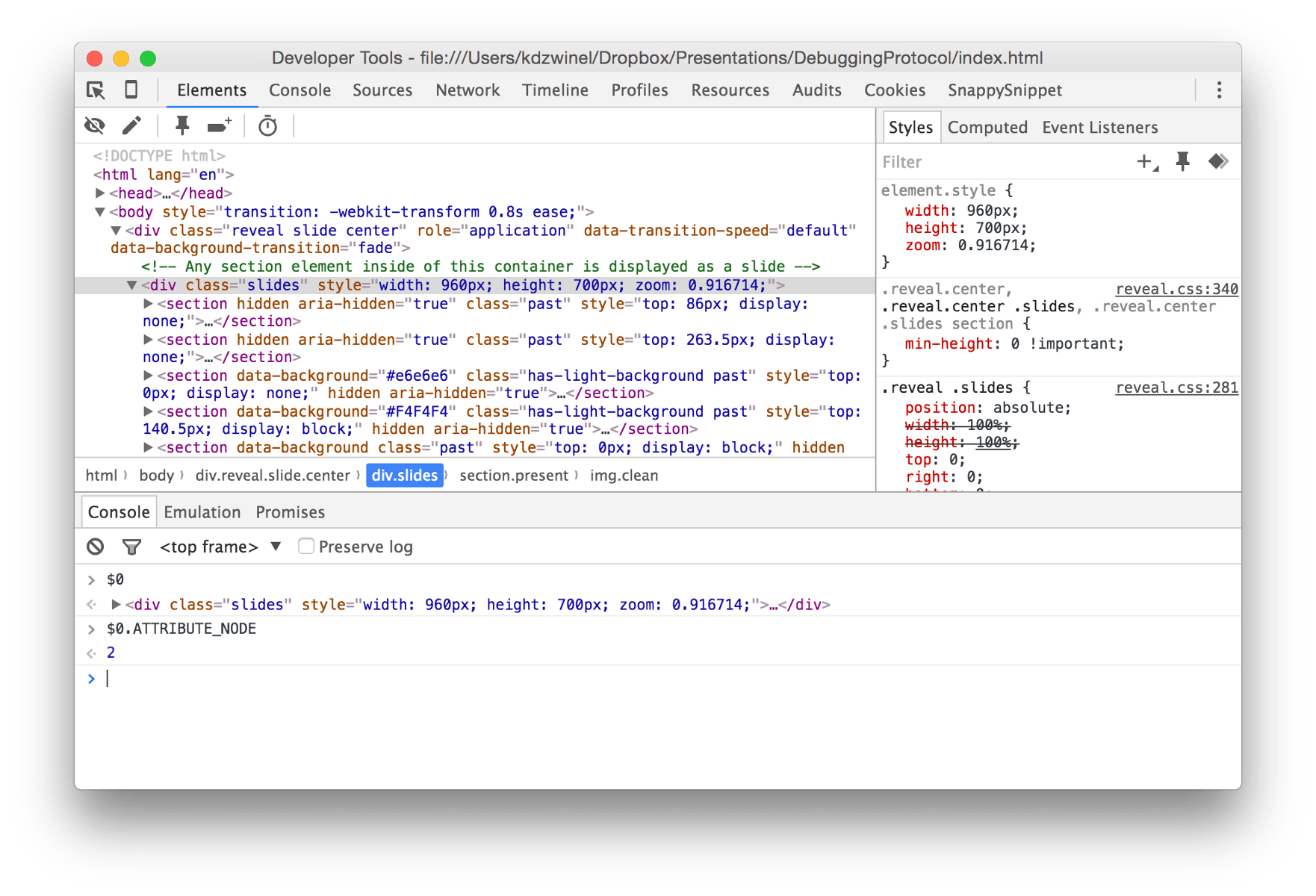 Chrome DevTools Internals Debugging Protocol