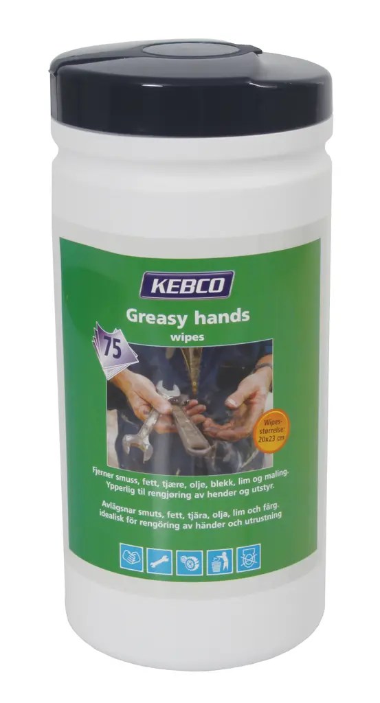 Greasy hand wipes 70 Kebco bedrift