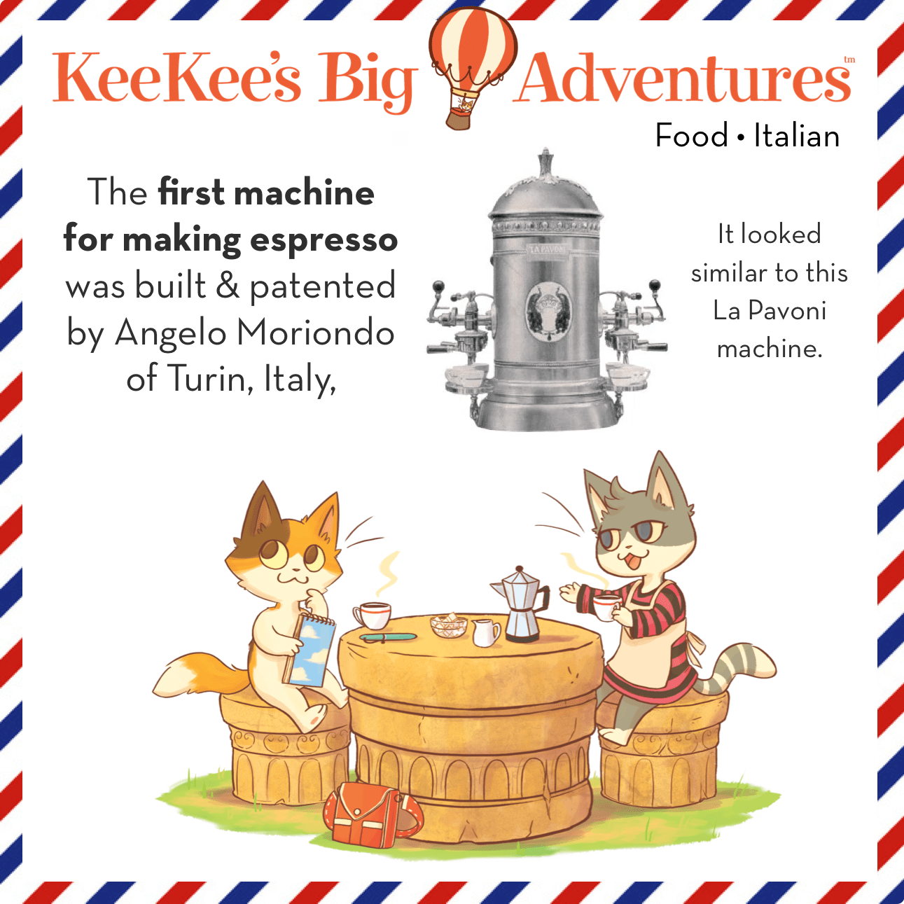 The Espresso Machine is an Italian Invention! KeeKee's Big Adventures