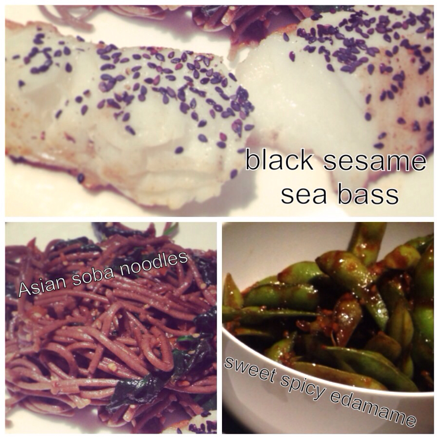 Black Sesame Sea Bass + Asian Soba Noodles Keely Marie
