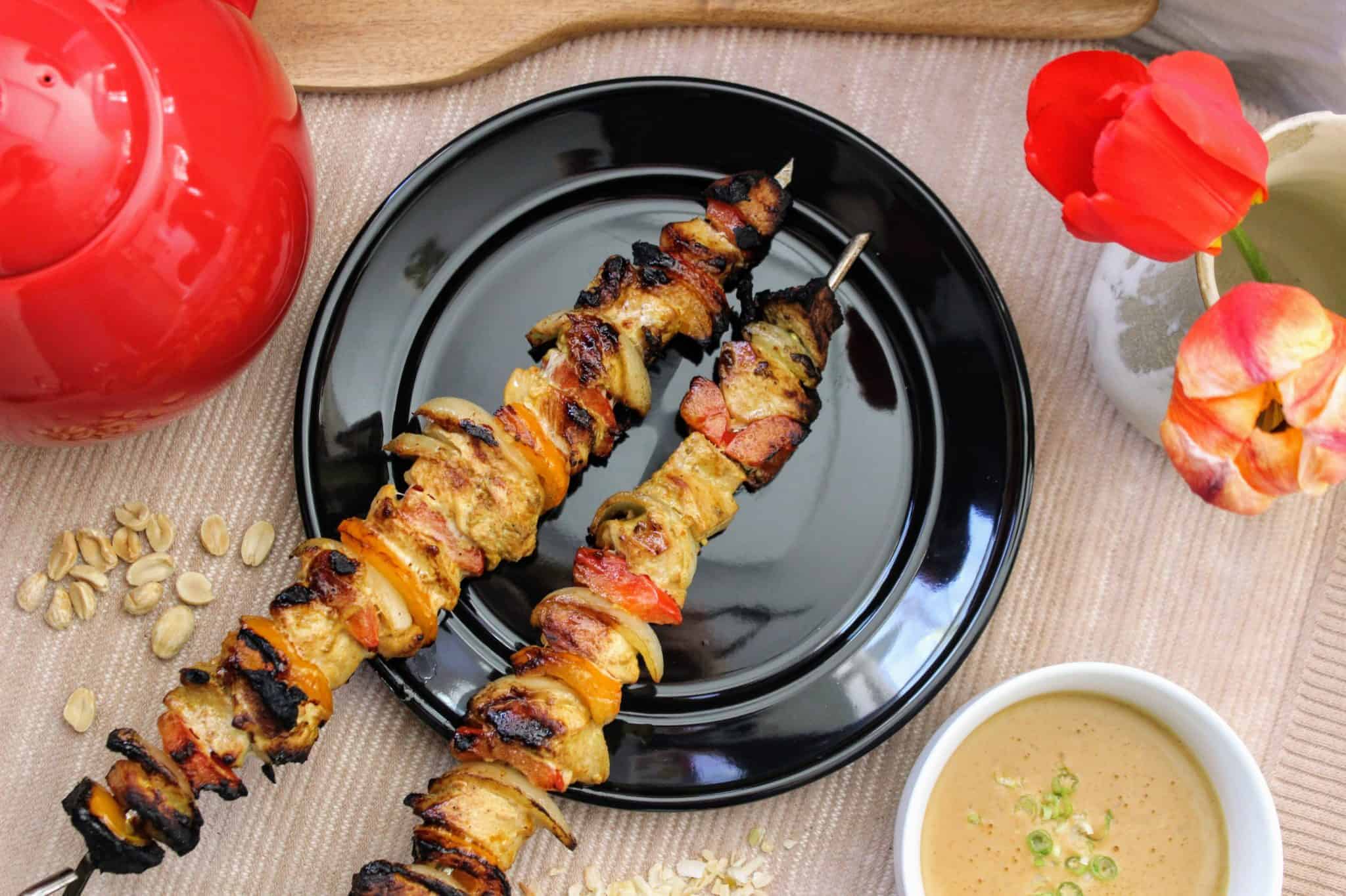Keto Chicken Satay with Peanut Sauce Keen for Keto