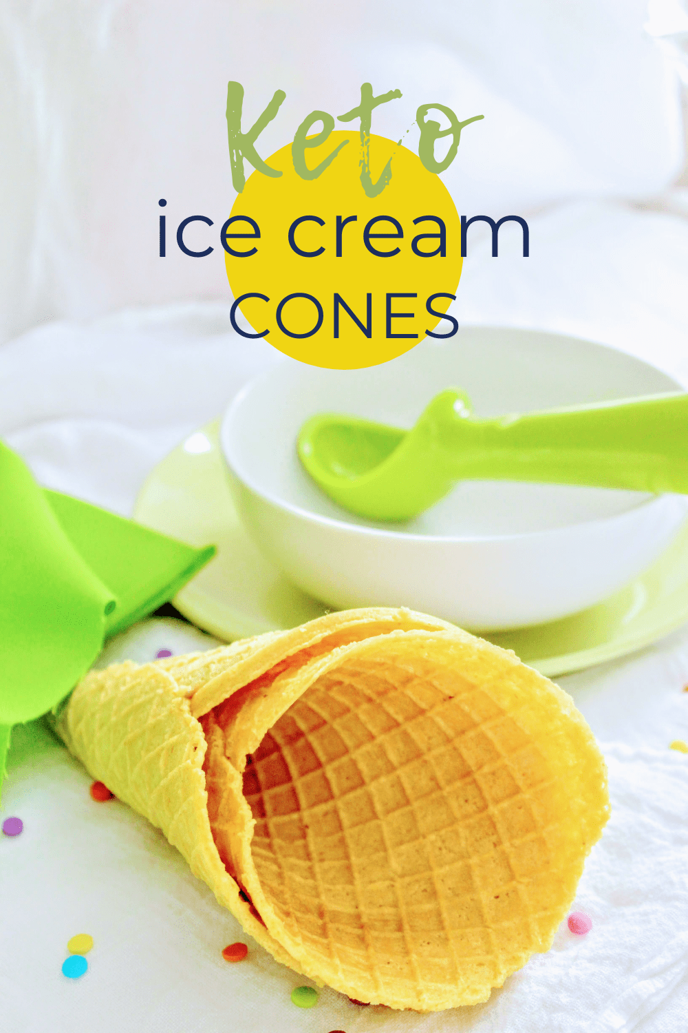 Keto Waffle Cones Almond Flour, GF, Low Carb, Keto Ice Cream Cones