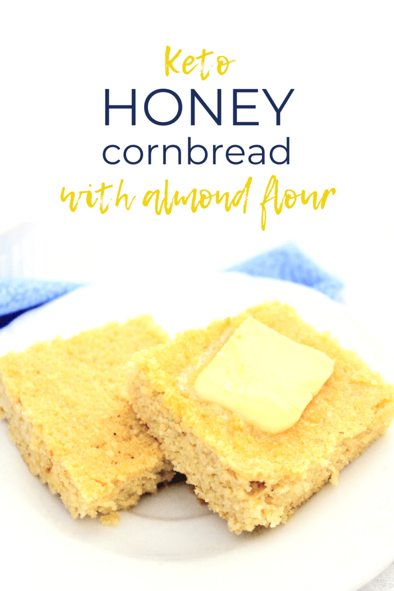 Honey Keto Cornbread with Almond Flour GF, Low Carb