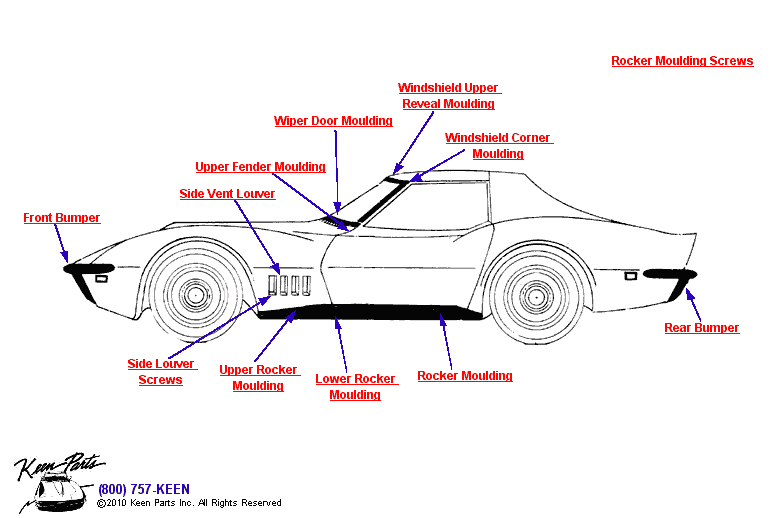 Keen Corvette Parts Diagrams