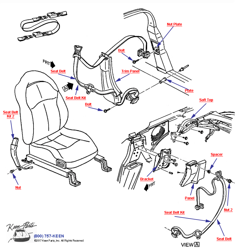 Keen Corvette Parts Diagrams