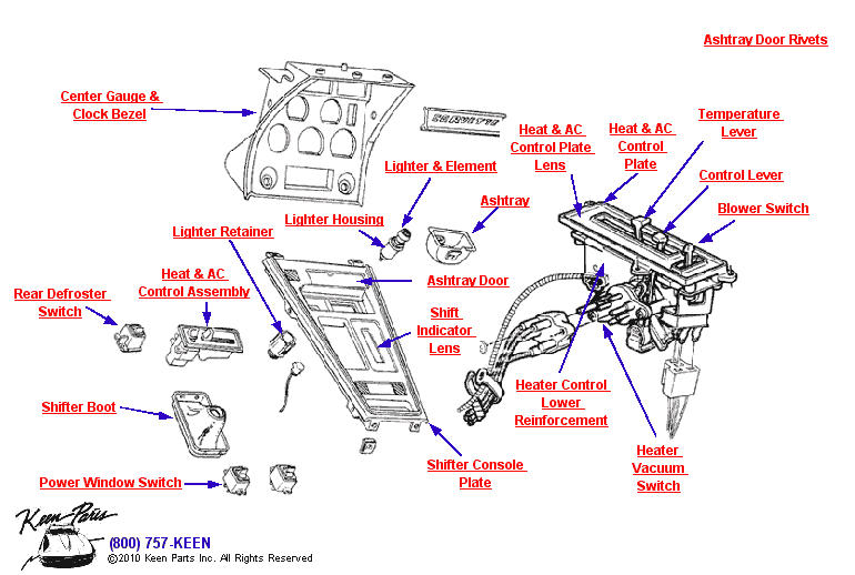Keen Corvette Parts Diagrams