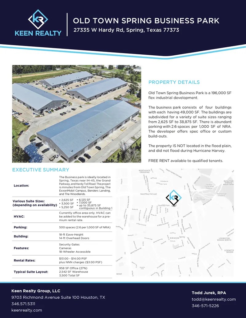 Old Town Spring Business Park Keen Realty Group, LLC