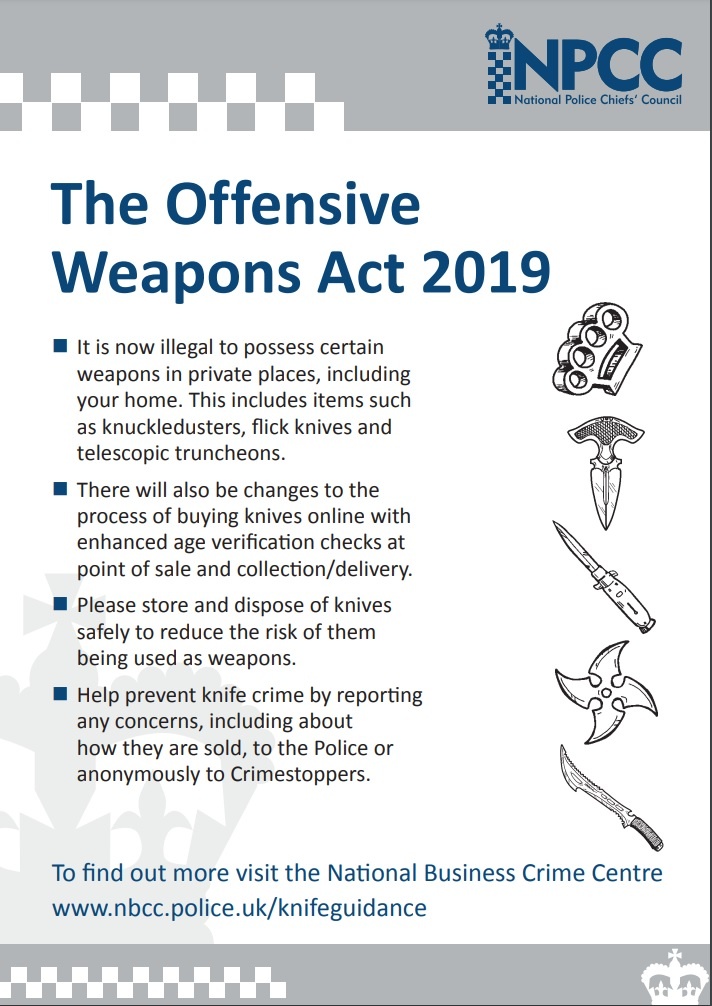 New legislation bans the possession of dangerous items in private