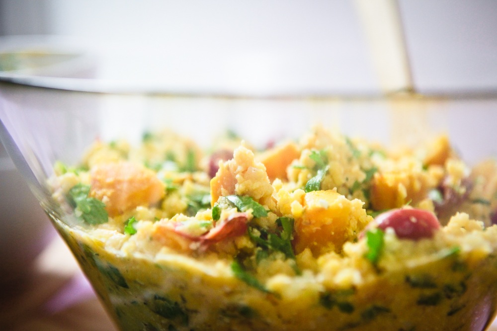 Lemon Parsley Millet & Couscous Salad with LemonGinger Beets