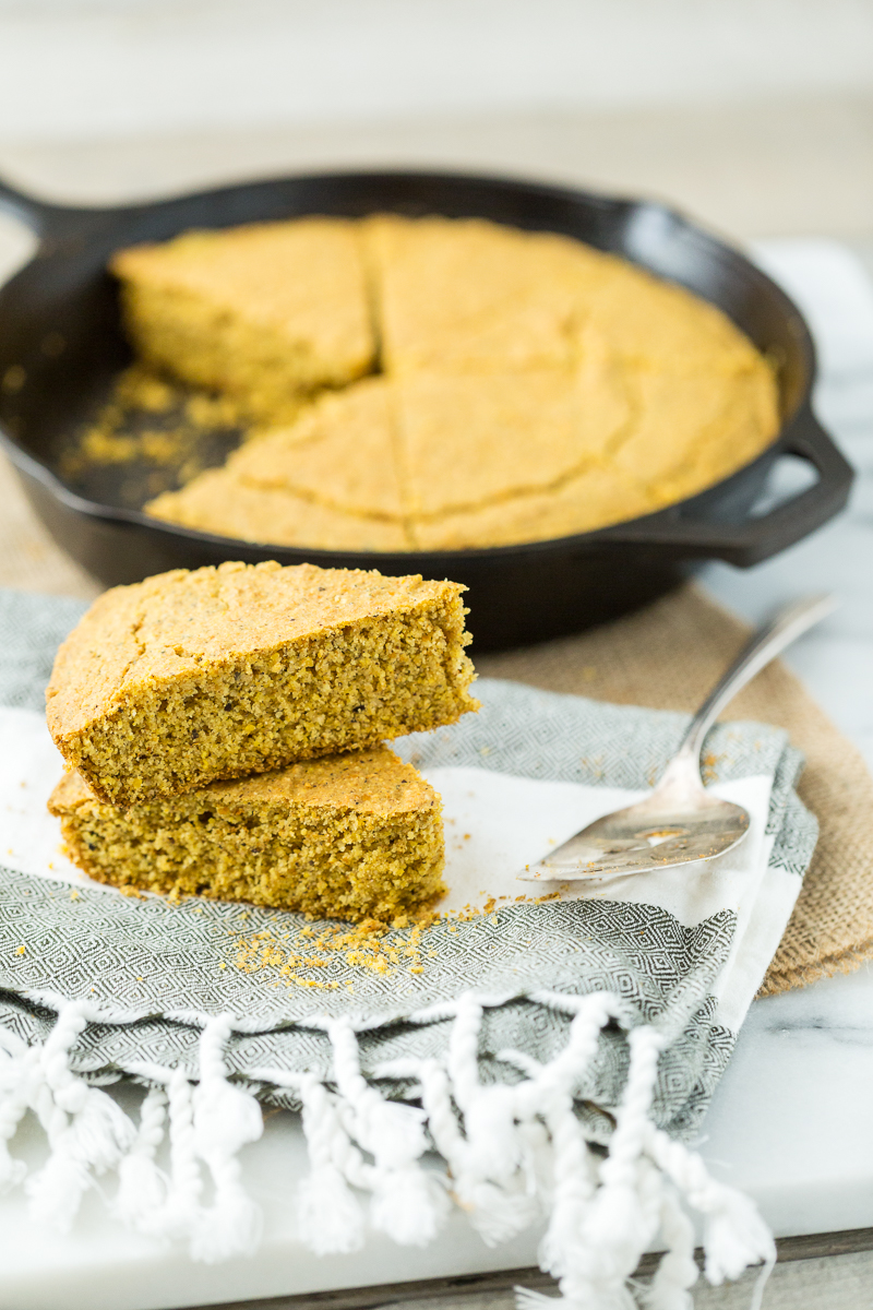 Vegan, GlutenFree Skillet Cornbread