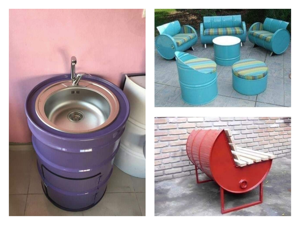 Recycling Barrels in Unique Way