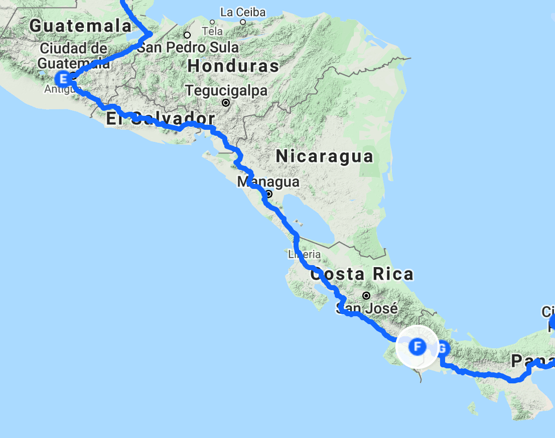 Regional Map Costa Rica KEEP ON EXPLORING