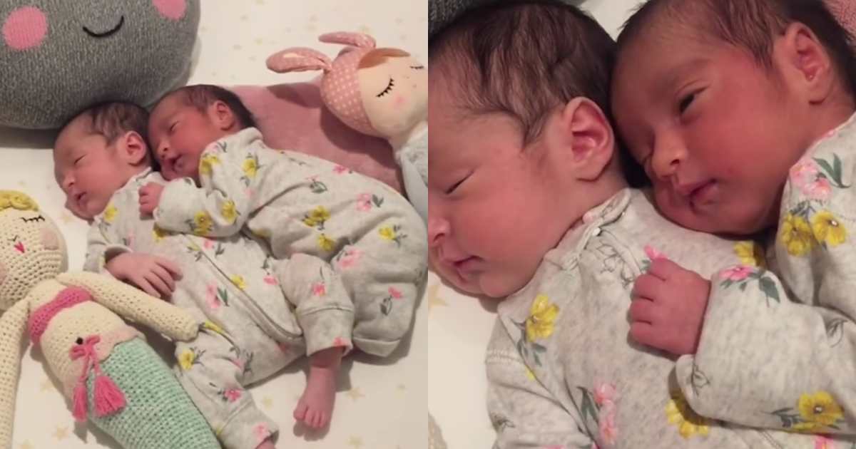 Special Bond Since Mama’s Womb Sweetest Video Of Twin Babies Cuddling