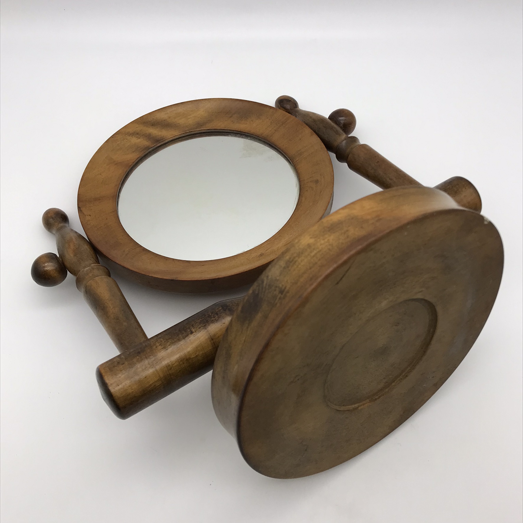 Vintage Wooden Vanity Tilt Mirror Keepsakes