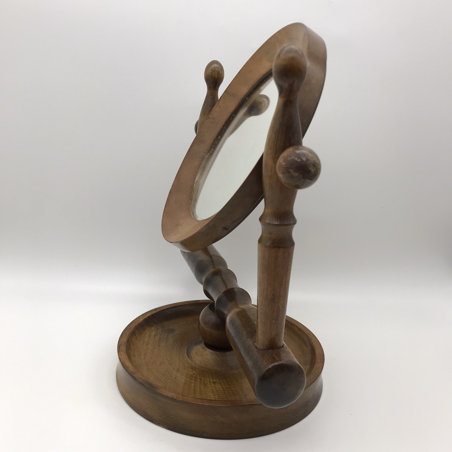 Vintage Wooden Vanity Tilt Mirror Keepsakes