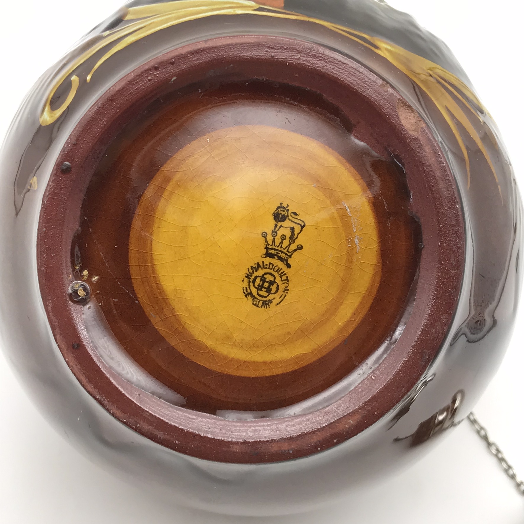 Royal Doulton ‘Kingsware’ Flask with Silver Stopper (1905) Keepsakes