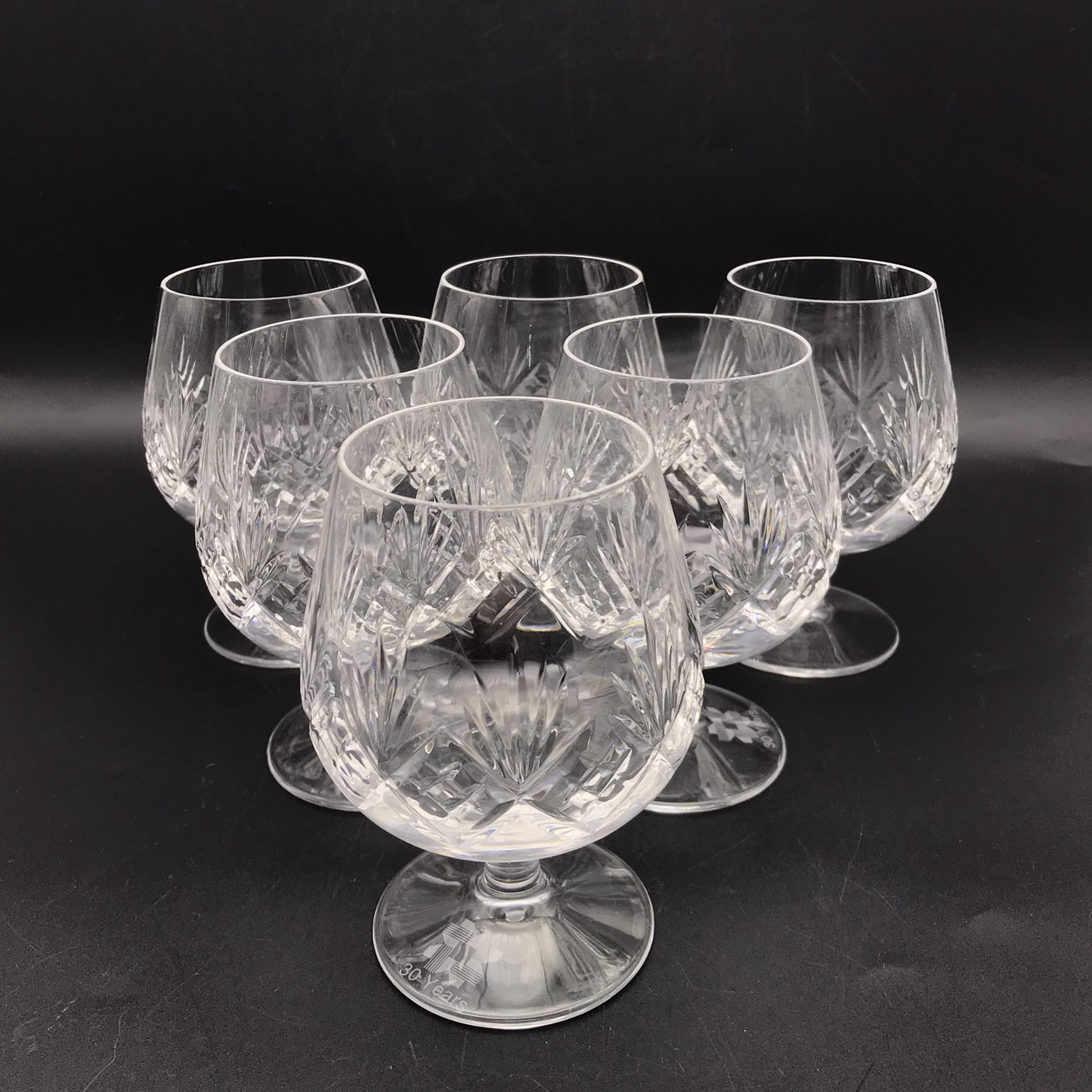Six CutCrystal ‘Vitria’ Brandy Glasses Keepsakes