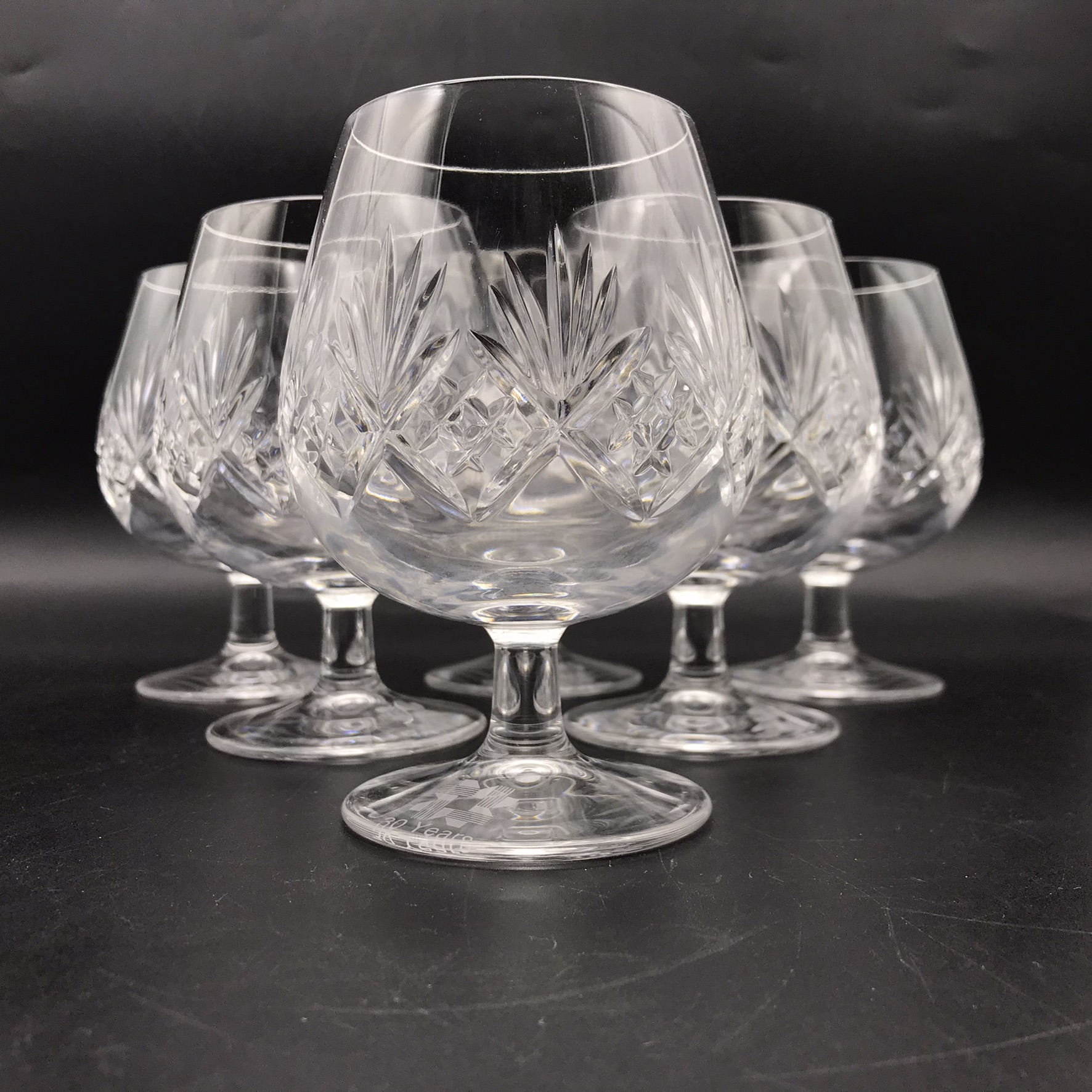 Six CutCrystal ‘Vitria’ Brandy Glasses Keepsakes