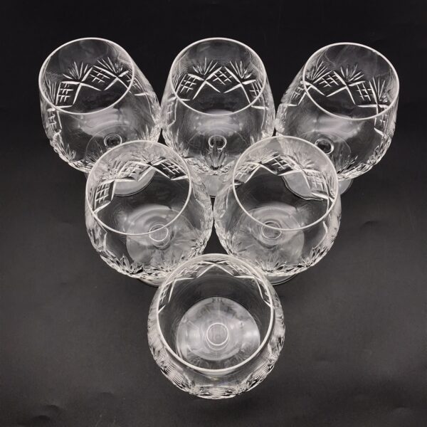 Six CutCrystal ‘Vitria’ Brandy Glasses Keepsakes