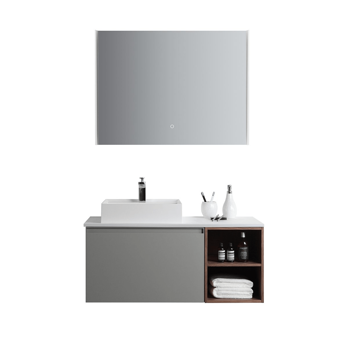 Light Grey Bathroom Shelf Everything Bathroom