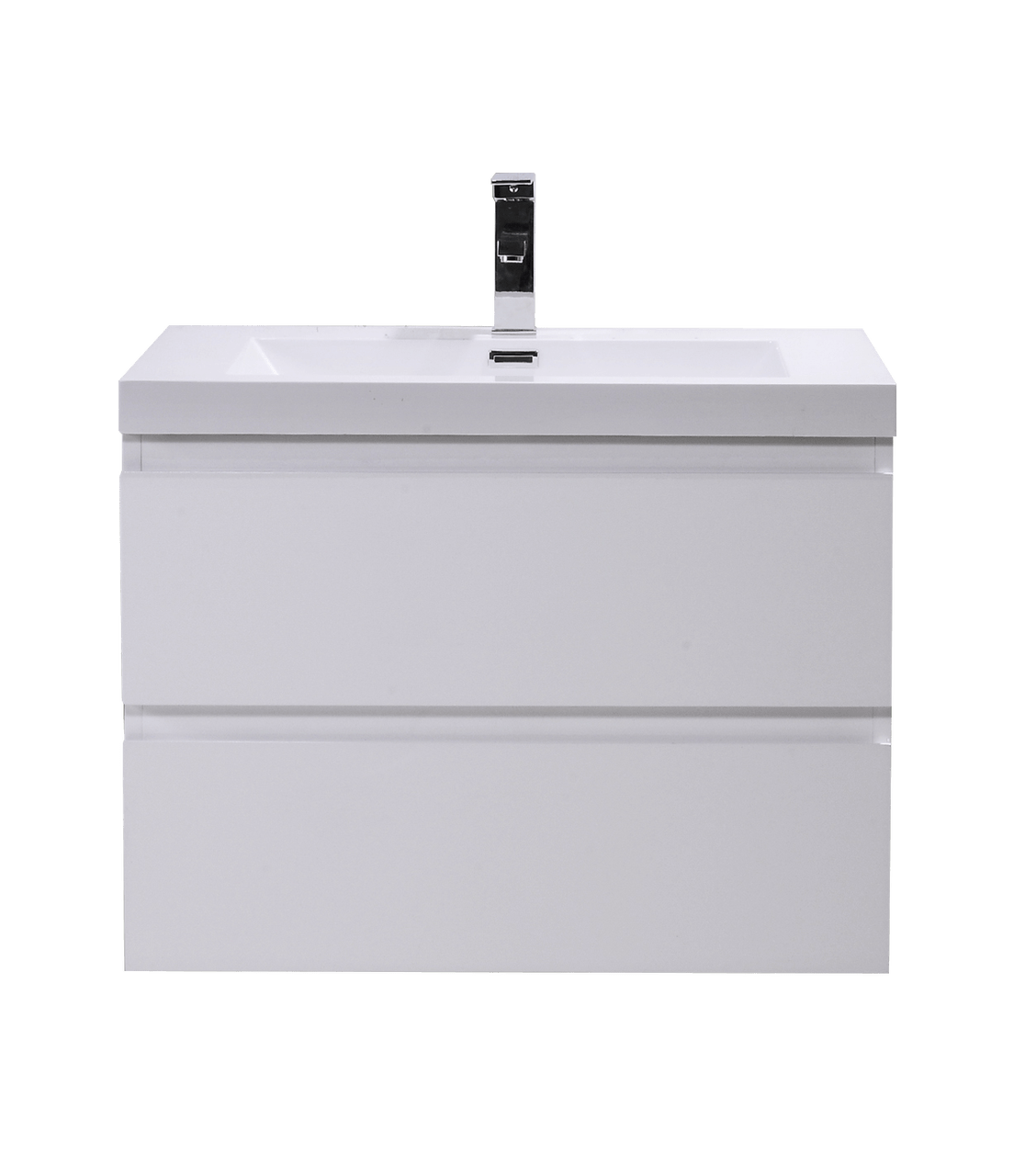 KEETCHEN OSLO 30″ HIGH GLOSS WHITE WALL MOUNTED MODERN BATHROOM VANITY