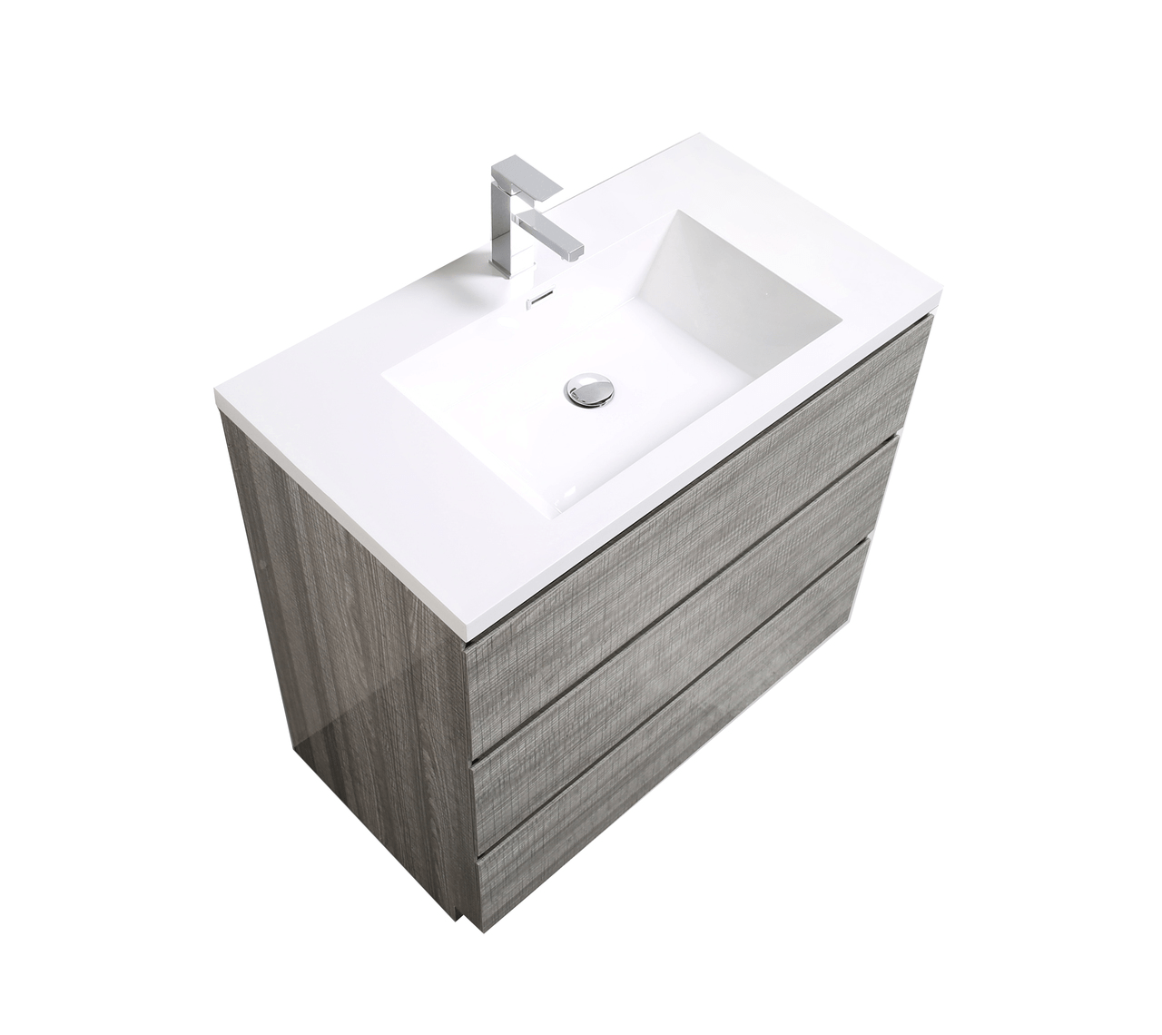 KEETCHEN AUSTIN 36″ ASH GRAY BATHROOM VANITY keetchen