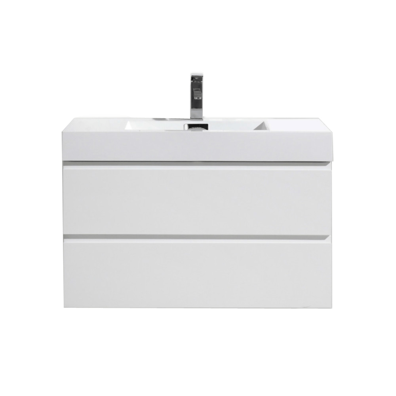 KEETCHEN OSLO 36″ HIGH GLOSS WHITE BATHROOM VANITY keetchen