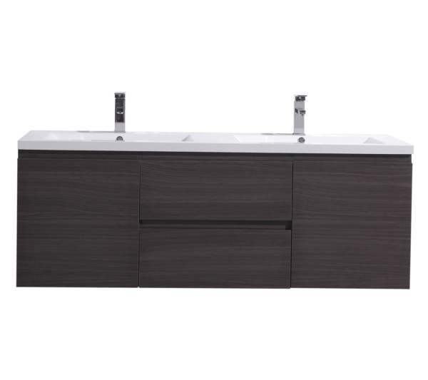 KEETCHEN OSLO 60″ DOUBLE SINK GREY OAK VANITY keetchen