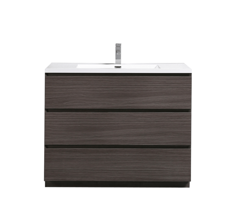 KEETCHEN AUSTIN 42″ DARK GREYOAK BATHROOM VANITY keetchen