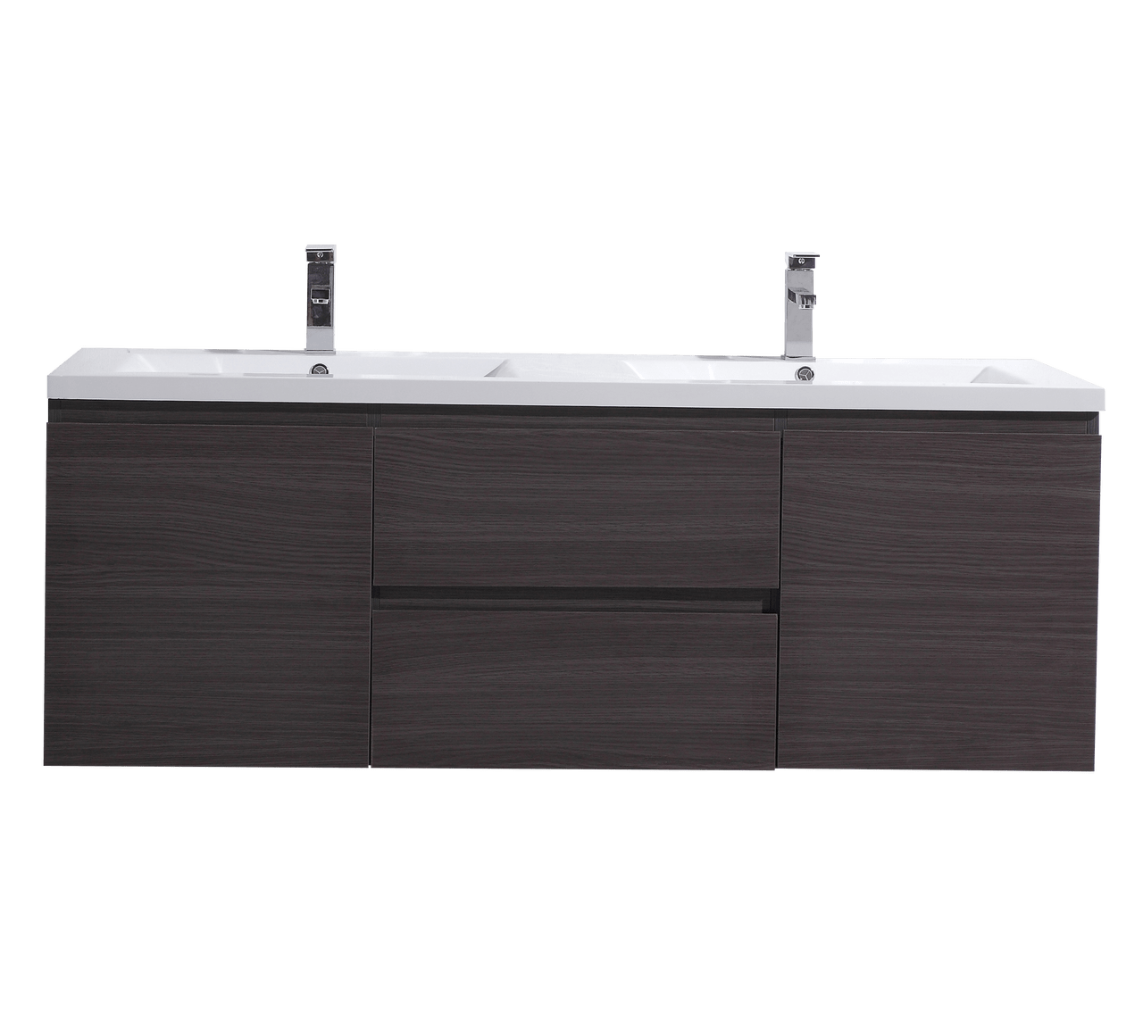 KEETCHEN OSLO 60″ DOUBLE SINK GREY OAK VANITY keetchen