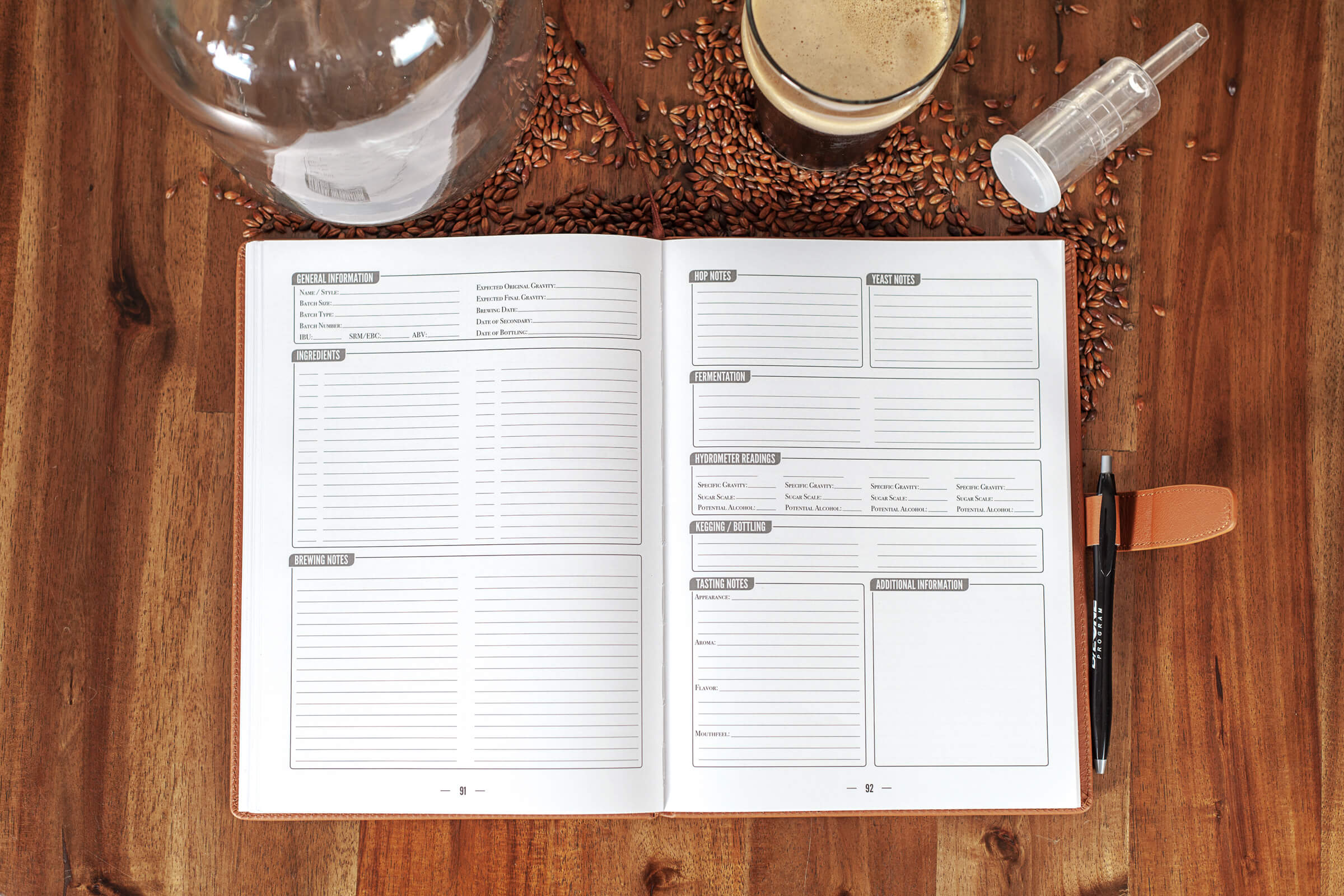 Brew Journal A Logbook For Craft Beer Recipes
