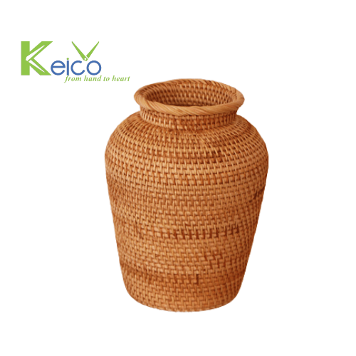 Wholesale rattan vases for home decor 16×20 cm made in Vietnam