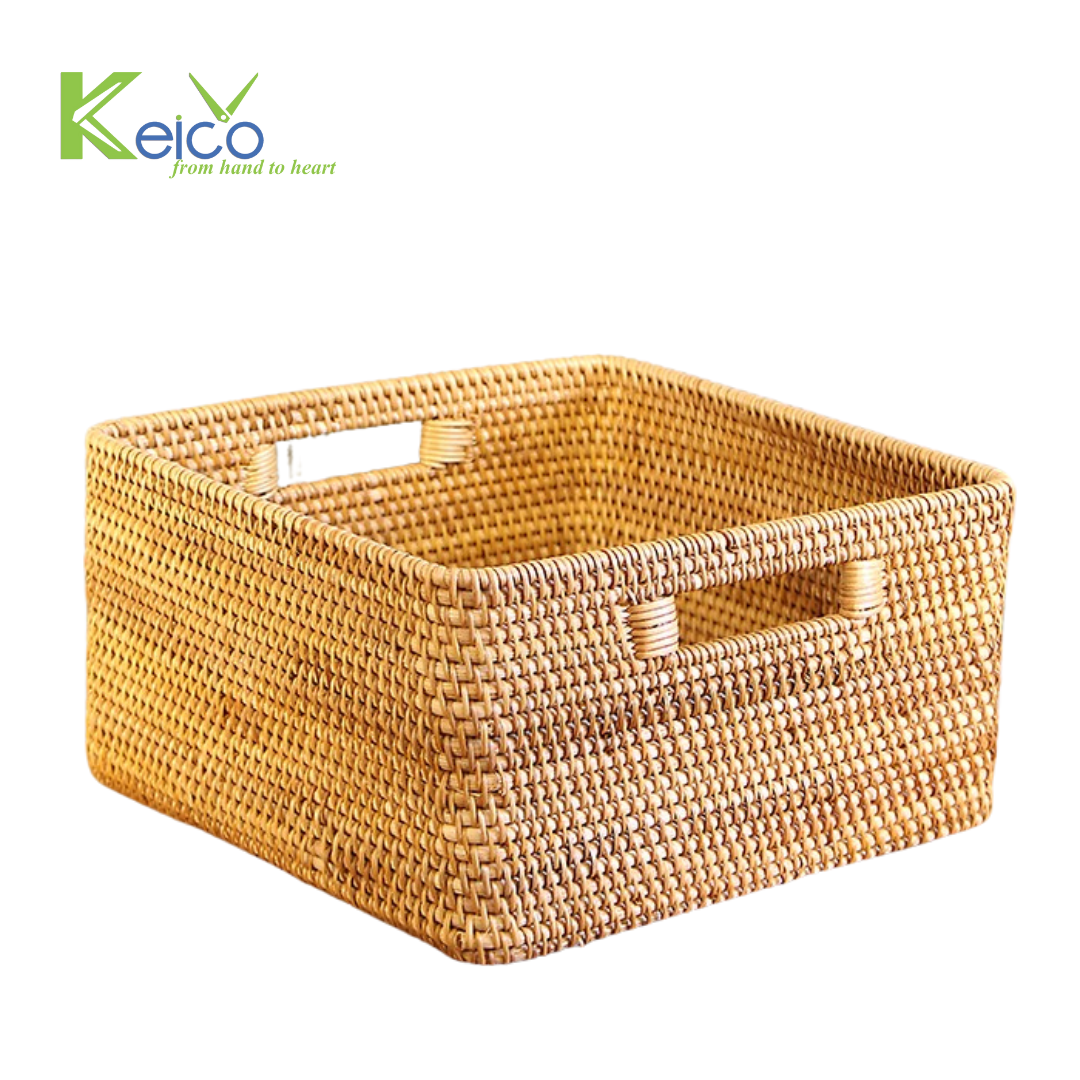 Wholesale rattan storage box custom size made in Vietnam Vietnam