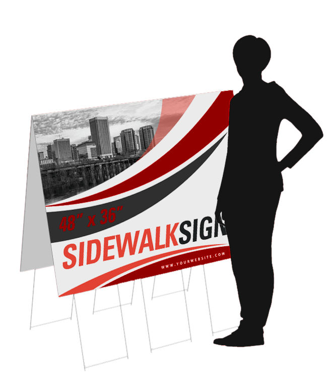 48″W x 36″H AFrame Yard Signs Keith Fabry