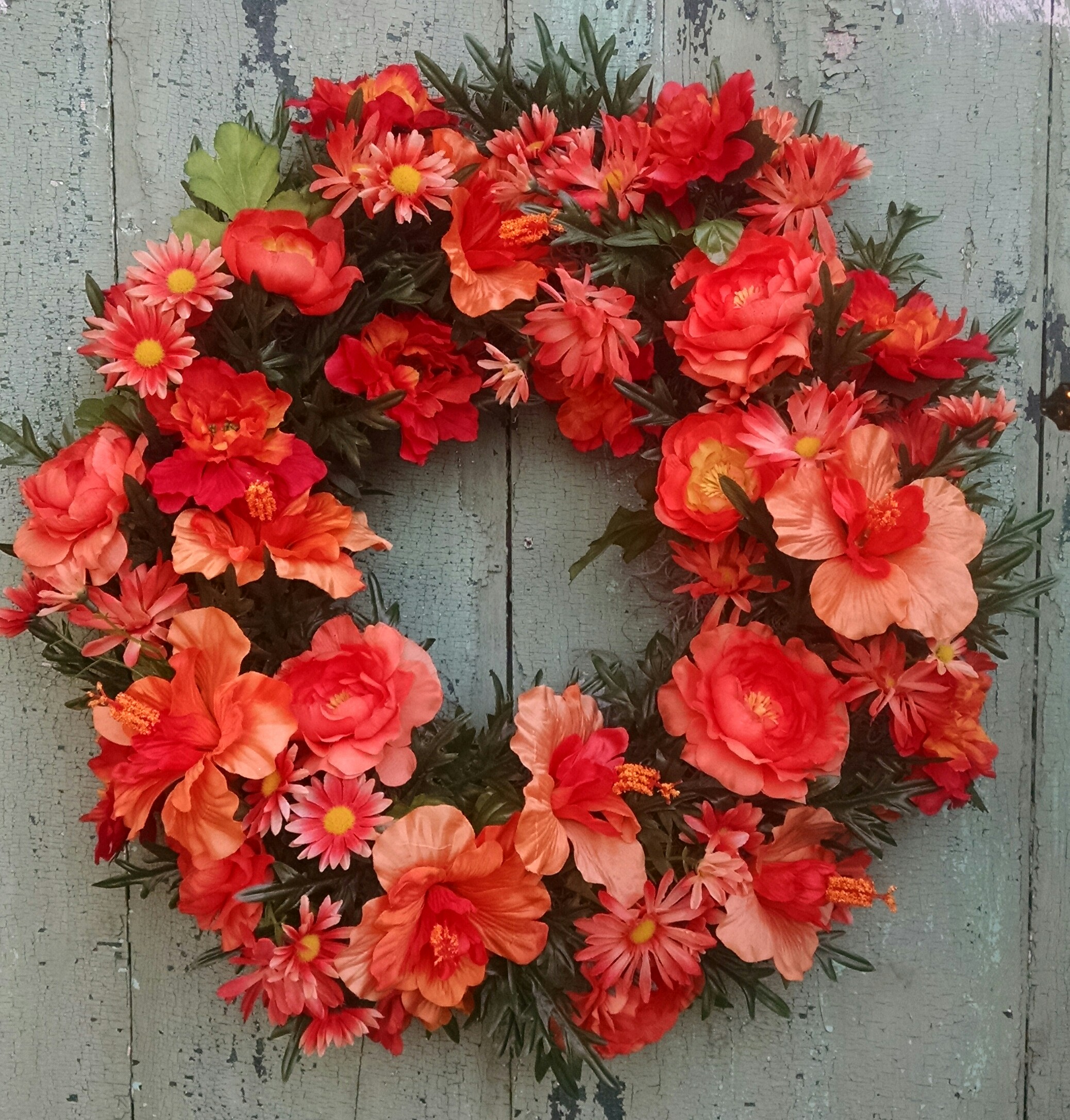 Exotic Orange 20″ Wreath Inspired Designs by Keith Phelps