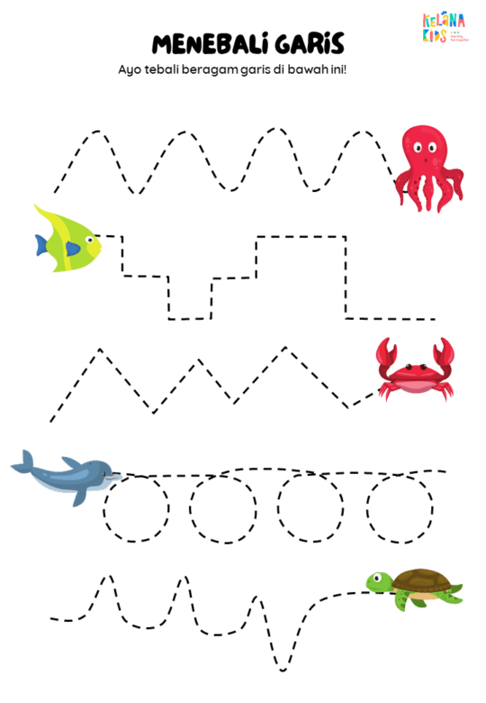 [ Printable Lembar Kerja Anak ] Toddler Worksheet 5 Tahun+ Vol 03