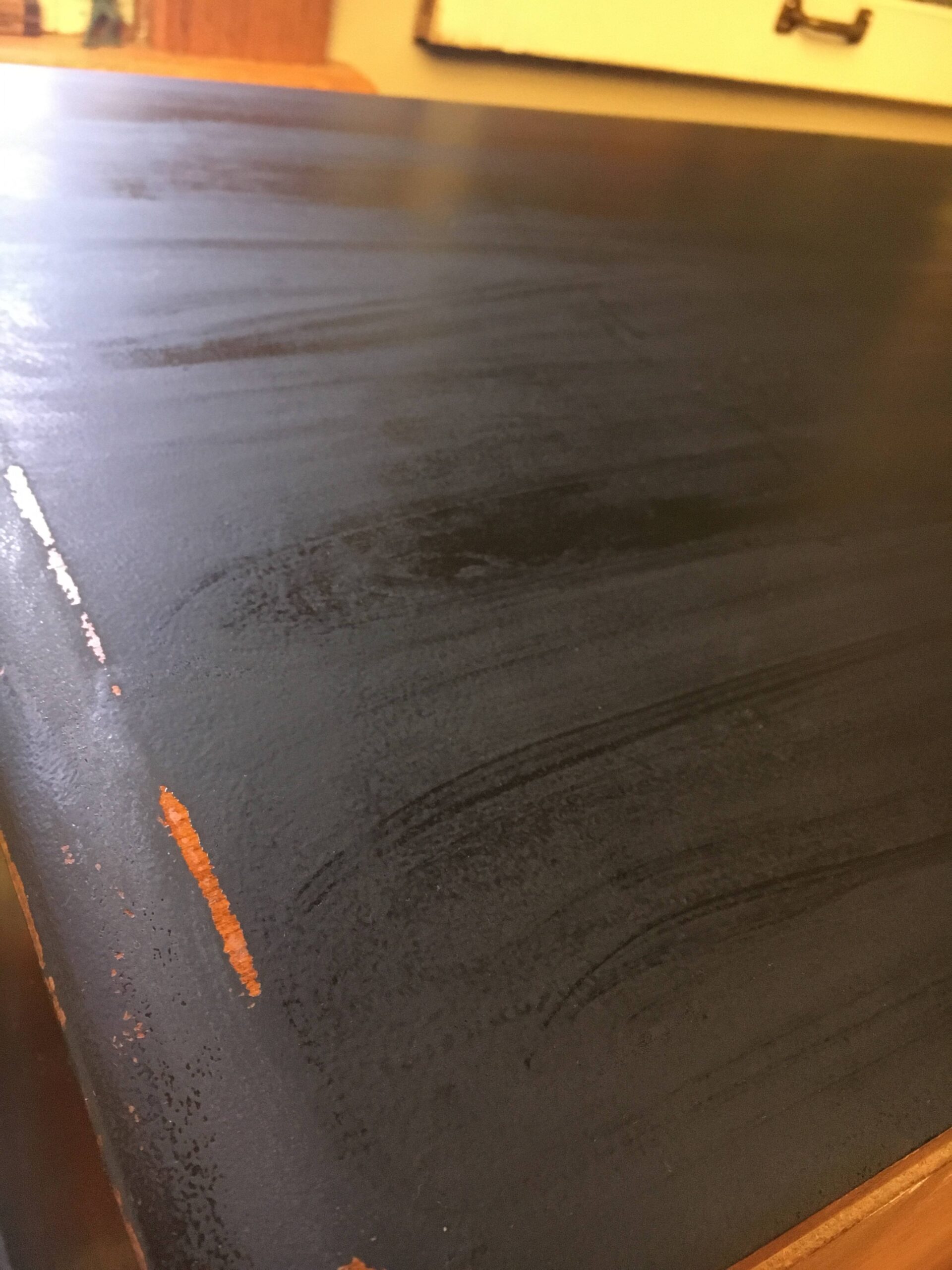 My War with Top Coat on Black Paint KellaChic Antiques