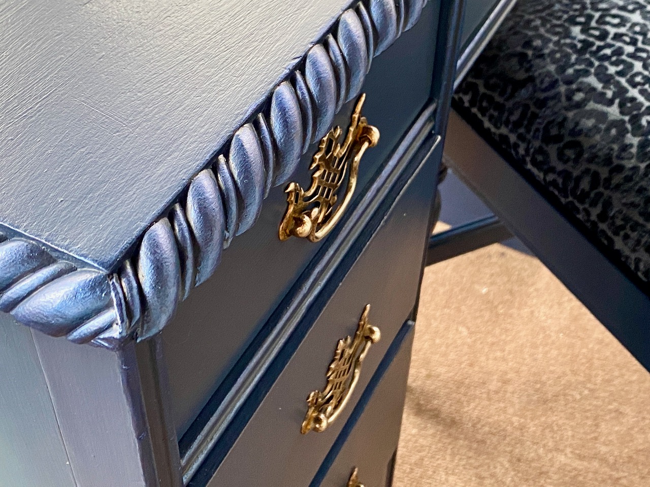 Smart Girl Navy Blue Desk and Chair KellaChic