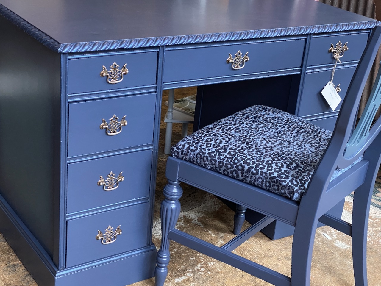 Smart Girl Navy Blue Desk and Chair KellaChic