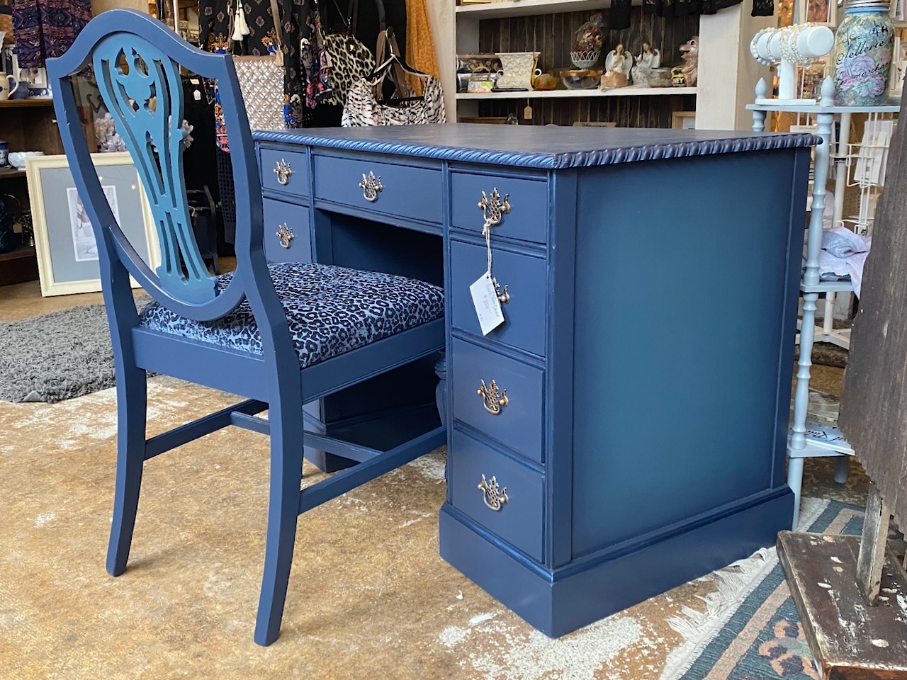 Smart Girl Navy Blue Desk and Chair KellaChic