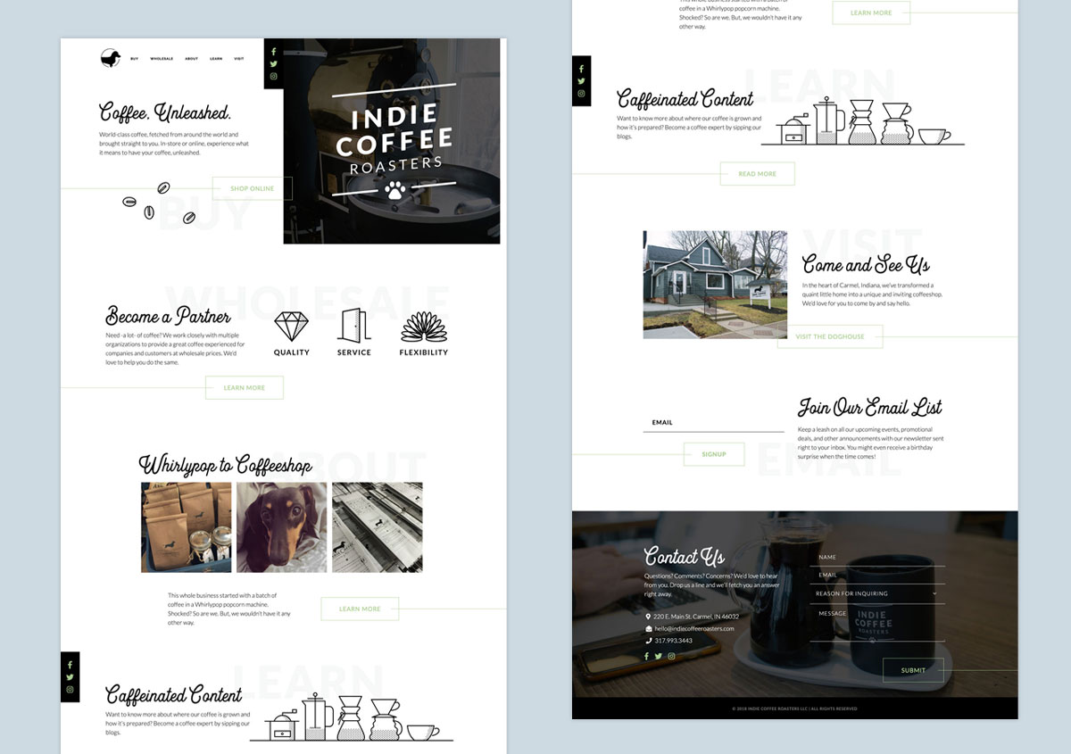 Indie Coffee Roasters Andy Keller FrontEnd Developer
