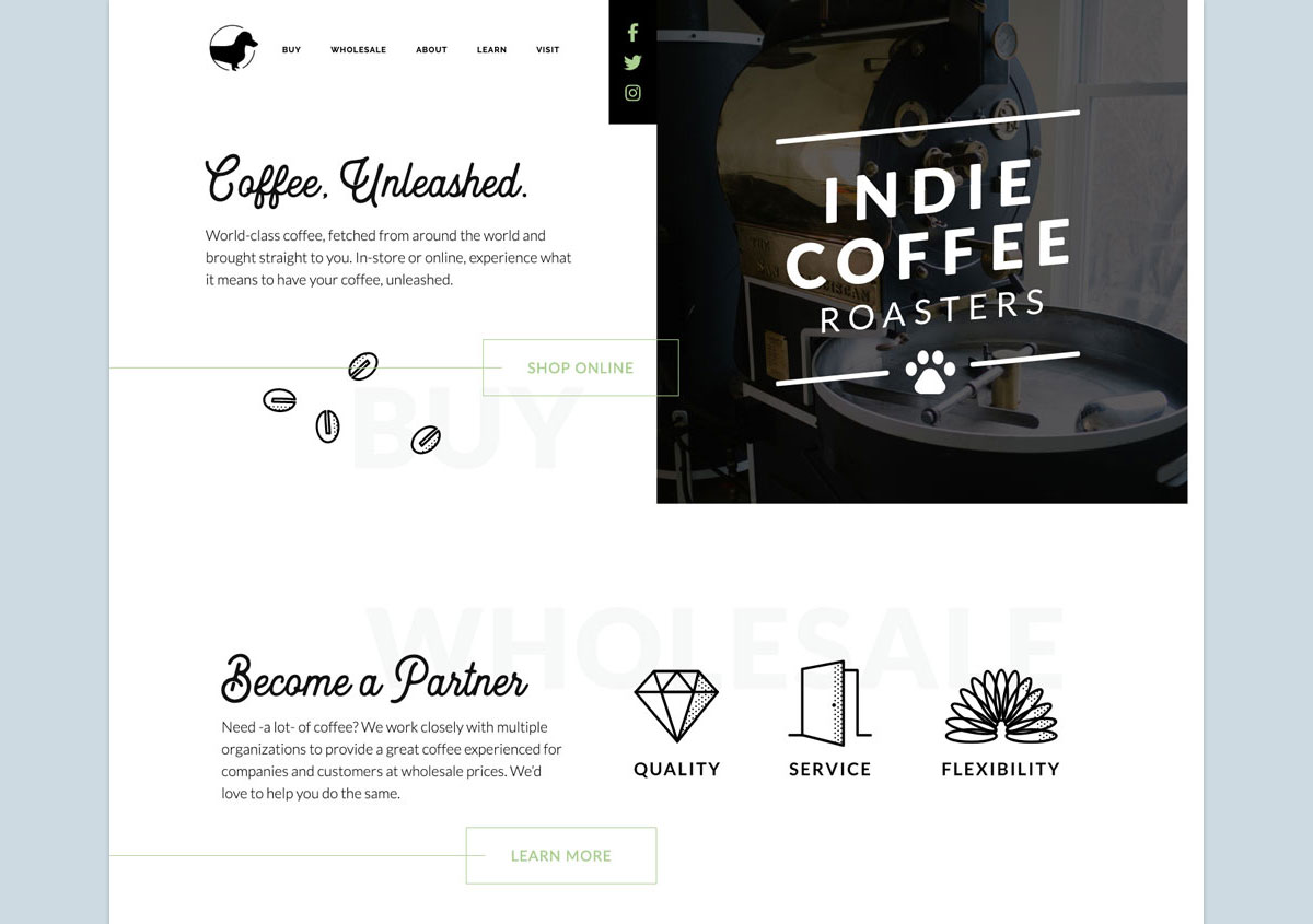 Indie Coffee Roasters Andy Keller FrontEnd Developer