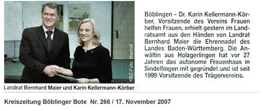 Kreiszeitung Böblinger Bote Dr. Karin KellermannKörber