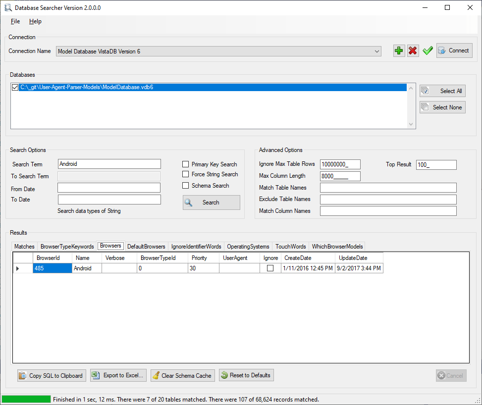 How To Search Table Name In Sql Database Using C