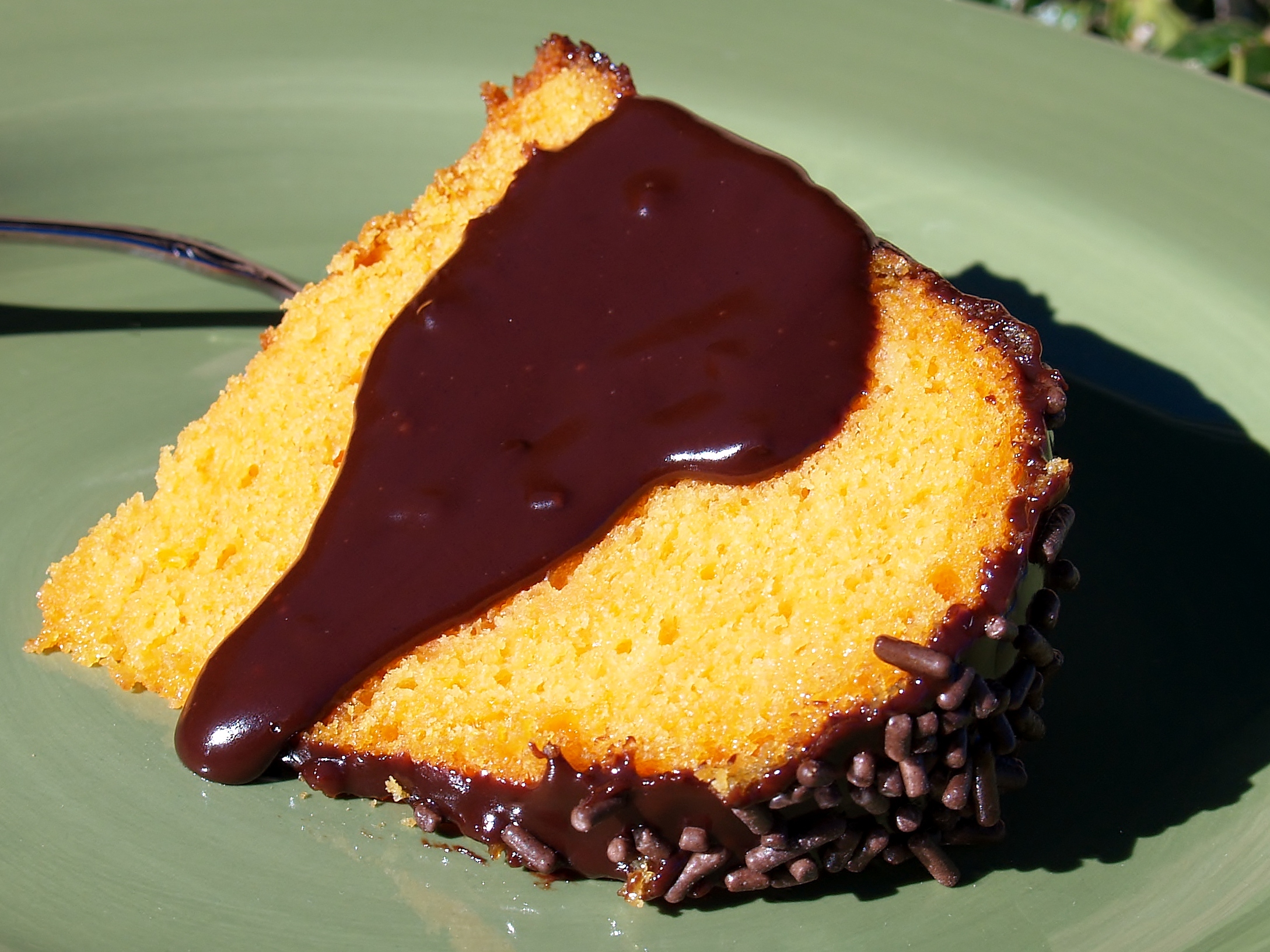 Orange Cake w/ Dark Chocolate Ganache Kelli's Kitchen