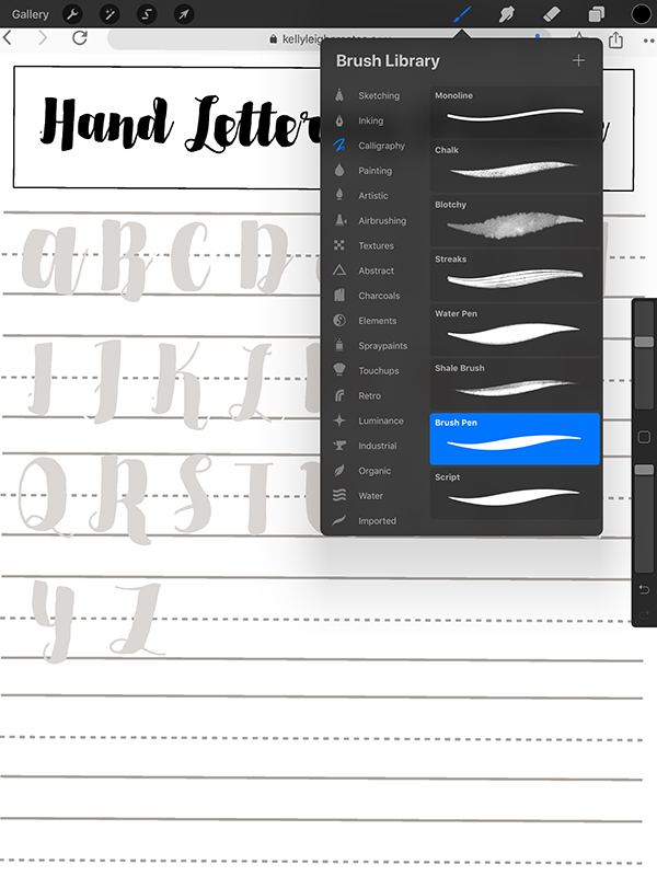 How to Use Hand Lettering Practice Sheets in Procreate Kelly Leigh