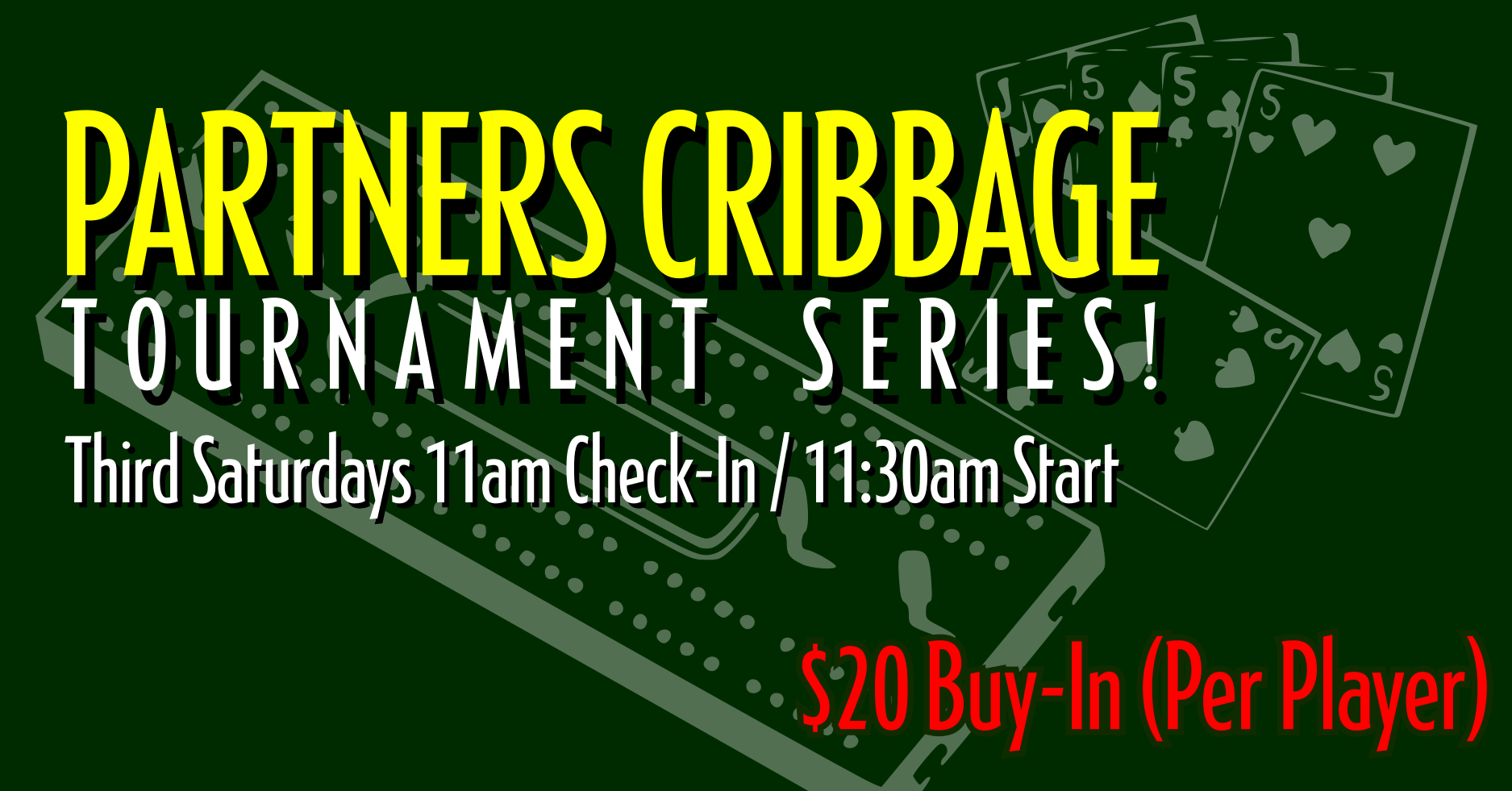 Partner’s Cribbage Tournament Series! Kelly's Bleachers Wind Lake
